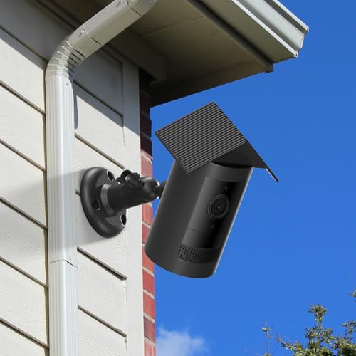 honecumi Ring Outdoor Cam Plus 2025 siliconen hoes – weerbestendige cover met zonneklep, uv-bestendig en stofdicht, anti-glare camerabeschermhoes voor Ring Outdoor Cam Plus Battery, zwart - Afbeelding 3