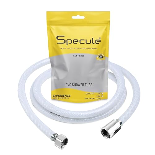 Image of 1.5 Meter PVC High Pressure Flexible Tube Shower Hose Pipe /Hand Shower Pipe /Health Faucet Tube Jet Spray Pipe (Chrome) (Brass Parts)