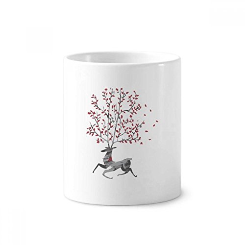 Idée cadeau Noël de renne tasse blanche en céramique peinte à la main