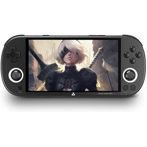Trimui Smart Pro 4.96 inch Handheld Game Console Linux System A133P Processor 128G SD Card Support WiFi Multiplayer Online Battle (Black) Cover
