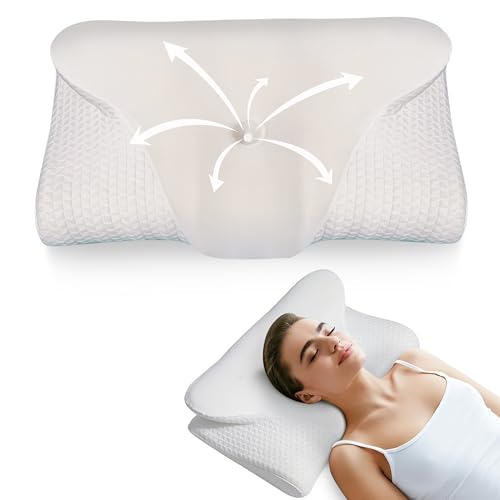 Cervical Neck Pillow for Sleeping – Memory Foam Cervical Pillow for Neck Pain Relief – Ergonomic Side Sleeper Pillow for Adults – Cooling Cervical Neck Pillow for Better Sleep & Support