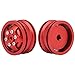 Shanrya Roue en Alliage d'aluminium, moyeu de Cadre de Roue, Cadre de Roue en métal aggravé par Erformance Stable, Camion Militaire B24 pour Semi-Camion WPL 1/16 B14(Rouge)