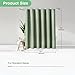 Dynamene Sage Green Shower Curtain - Waffle Textured Heavy Duty Thick Fabric Shower Curtains for Bathroom, 256GSM Luxury Weighted Polyester Cloth Bath Curtain Set with 12 Plastic Hooks，72Wx72H,Green