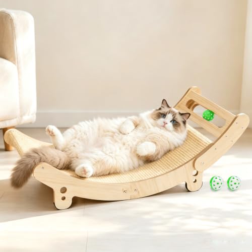 Nxwjoy Sisal Cat Scratchers for Indoor Cats, Cat Scratch Bed,31.5 Inch