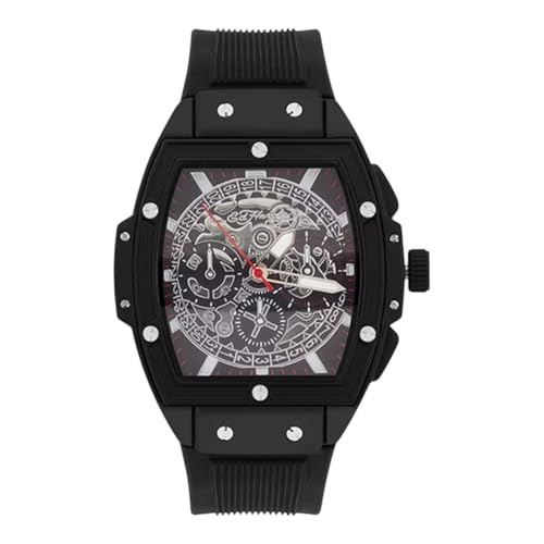 Montre Ed Hardy Tonneau Noir Homme Silicone Confort Durable