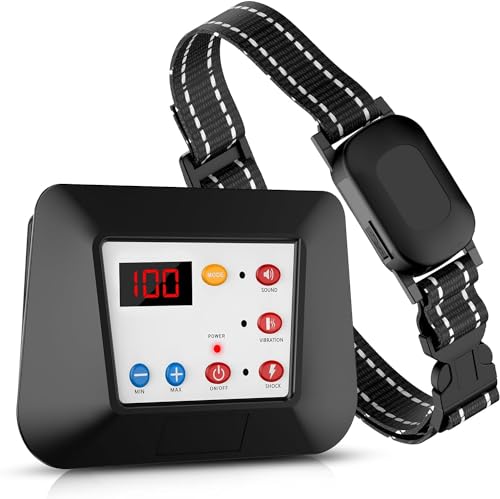 ABHY Wireless Dog Collar Fence, Electric Dog Boundary System & Remote Trainer 2 in 1, Waterproof Wireless Pet Fence for The Yard, Adjustable Pet Training Collar Receiver for Medium Large Dogs