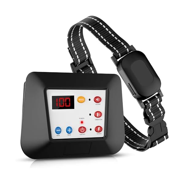 ABHY-Wireless-Dog-Collar-Fence-Electric-Dog-Boundary-System-Remote-Trainer-2-in-1-Waterproof-Wireless-Pet-Fence-for-The-Yard-Adjustable-Pet-Training-Collar-Receiver-for-Medium-Large-Dogs ABHY Wireless Dog Collar Fence - Electric Boundary System & Remote Trainer 2 in 1