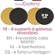 ScrapCooking - 4er-Set Tortenunterlage Rund Ø 30 cm - Cake Board - Karton Gold & Schwarz - Große Tortenplatte XXL - Kuchenplatte Cakeboard für Torten Kuchen Geburtstag - 5215