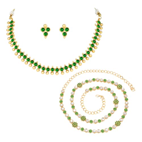 Image of Peora Traditional Ethnic Necklace & Jewellery Set Gift for Women