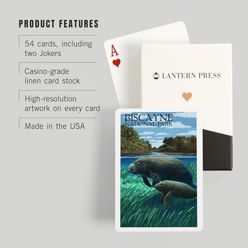 Lantern Press Biscayne Naipes Poker 52 cartas miniatura 3