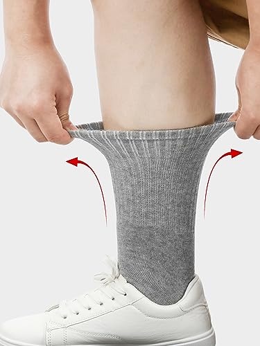 Suhine 50 Pairs Homeless Socks Men Crew Socks Bulk Soft Cotton Moisture Wicking Unisex Sport Tube Socks4