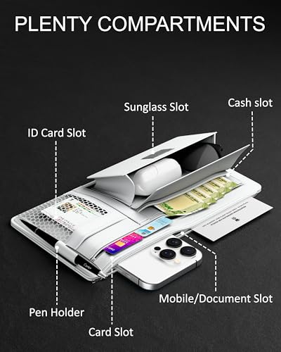 Image of FEDUS Premium Car Sun Visor Organizer CAR Organiser and Storage Car Document Holder, Sunglasses Holder for Car, car All New Accessories Multipocket Pouch Auto Interior Accessories for Truck, SUV, Van