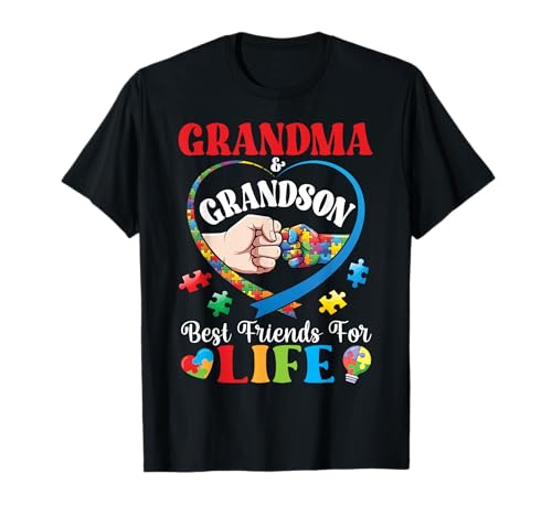 Grandma and Grandson Best Friends for Life Autism Support T-Shirt