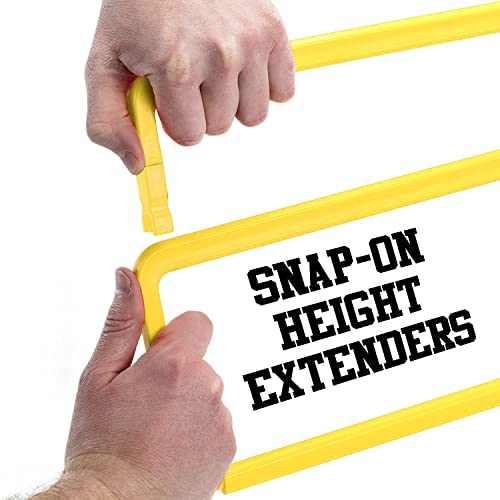 Kvittra Adjustable Speed Training Hurdles Fitness & Speed Training Equipment With Agility Ladder - Plyometric Fitness & Speed Training – Hurdle/Obstacles For Soccer, Football, Track & Field (Yellow) #TOP6