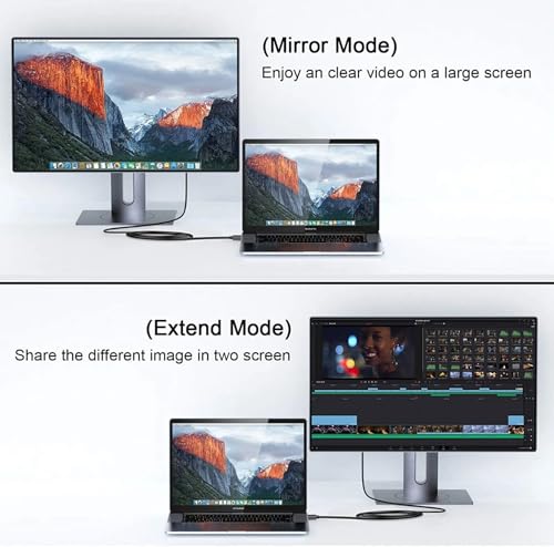 Image of INICIO DisplayPort To HDMI Cable 1.8m [ 1080p@60Hz ] DP to HDMI Male 1080p Uni-Directional Cord For Dell, Monitor, Projector, Desktop, AMD, NVIDIA, Lenovo, HP, ThinkPad