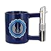 Produktbild Paladone Star Wars JEDI ACADEMY Tasse LOYALTY HONOUR VALOUR blau, bedruckt, 100 % Keramik, Lichtschwert Griff, Fassungvermögen ca.450 ml., PP5057SW, Navy, Standard