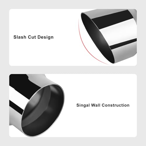 Image of MuHize Exhaust Tip 3 inch Inlet, 4 inch Outlet 5 inch Length Performance Exhaust Tips