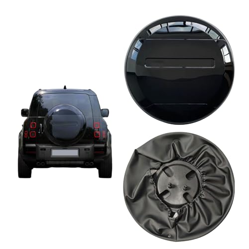 Gloss Black Spare Tire Cover with Bracket
