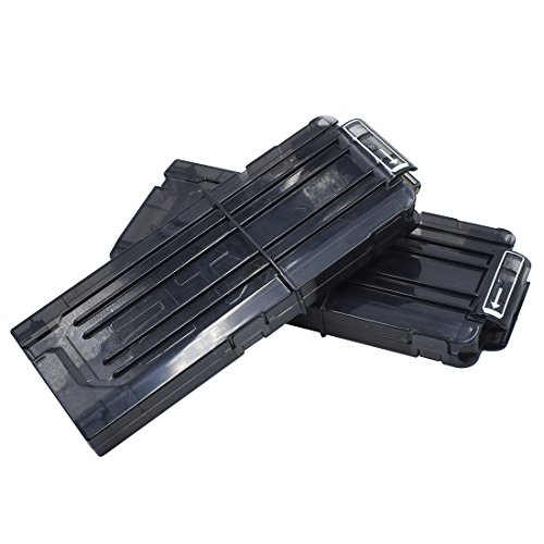 Oimio Bullet Clips, 4 Pack 12 Darts Quick Reload Clips Magazine Clips For Nerf N-Strike Elite Blaster (Black) #TOP4