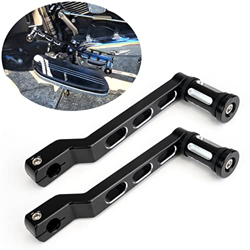 Donpida Motorcycle Heel Toe Gear Shift Lever Gear Pedals Shift Arms Compatible with Harley FL Softail Touring Electra Glide Road King Glide FLHX Street Glide Tri Glide Trikes Shifter Levers (Black)