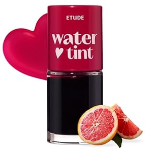 ETUDE Dear Darling Water Tint – Red Grapefruit Ade | Korean Lip Stain & Lip Tint for Hydrated Pink Lips, Smudge-Proof Long-Lasting Lip & Cheek Makeup | K-Beauty Gift, Stocking Stuffers