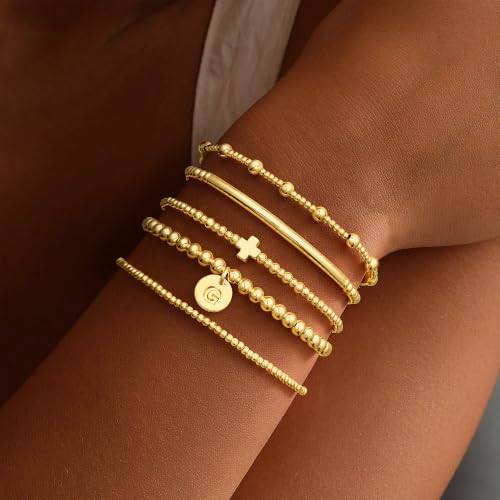 Turandoss Gold Cross Bead Bracelets Sets for Women by Turandoss - Used condition - Image 2