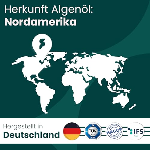 Premium Omega 3 Algenöl | hoch dosiert | Natürliches DHA & EPA für Herz, Gehirn & Sehkraft | vegan | 100ml | 40 Tage Vorrat… – Ansicht 6