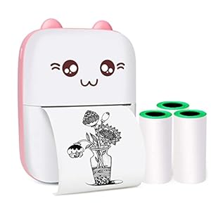 Mini Pocket Printer, Gifts for kids, Portable Thermal Printer for Pictures/Retro-Style Photos/Receipts/Notes/Lists/Label…