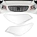 Tsomony - Pair for 2013 2014 2015 2016 2017 Buick Enclave Left+Right Side Front Headlights Lens Cover Replacement Clear Lens Cover