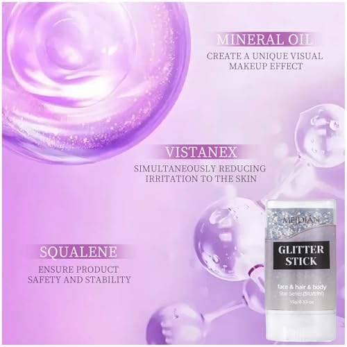 Silver Body Glitter Stick Sparkle Body Glitter for Women Glitter Face Paint for Party Festival Accessories Glitter — view 5