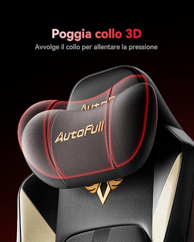 M6 Ultra Sedia Gaming, Sedia da Gaming Ergonomica con Massaggio, Ventilato e Riscaldato, Braccioli Regolabili 720°, Supporto Lombare Dinamico Automatico, Poggiapiedi Regolabile, Nero - Sedia gaming - Immagine 6