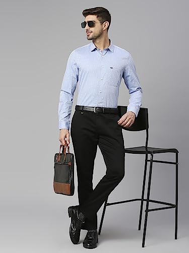 Image of Thomas Scott Men's Cotton Slim Fit 100% Formal Shirt with Spread Collar and Full Sleeves