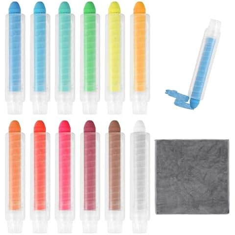 DUINIU 12 Pcs Water Soluble Chalks Set Cover