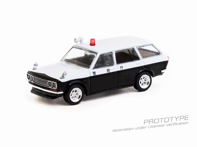 Asfalto 1/64 Datsun Bluebird 510 Carro Giappone Veicolo della polizia