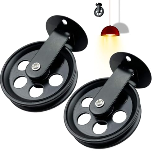 Support de poulie mural, poulie pour suspension | 2X poulie pendentif vintage - Crochets de plafond pour lumières, poulies de remorquage de levage à montage mural au...