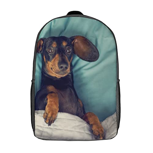 Sac à dos Dachshund pour soulager les épaules des écoliers avec confort 17"