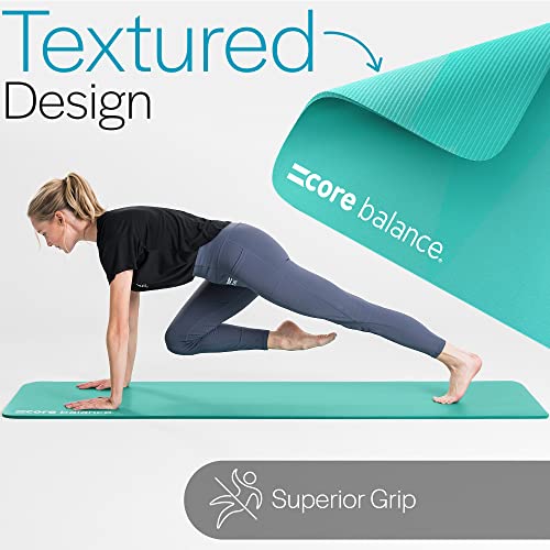 Core Balance Pilates Mat, Extra Thick Foam 10mm, Non Slip, Exercise Fitness Yoga, Compact Lightweight With Carry Strap, 180cm x 60cm x 1cm - Image 5