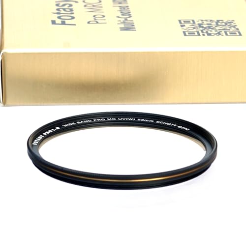Image of Fotasy 58mm Ultra Slim UV Protection Lens Filter, Nano Coatings MRC Multi Resistant Coating Oil Water Scratch, 16 Layers Multicoated 58mm UV Filter