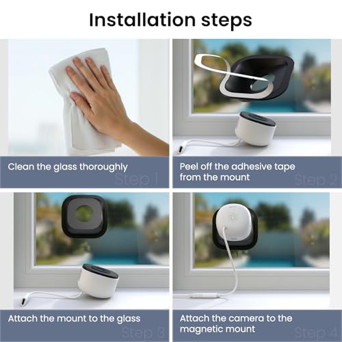 No Drill Window Camera Mount for INFIYA Window Camera, 18° Tilt View, 1Pack by INFIYA - Used condition - Image 7