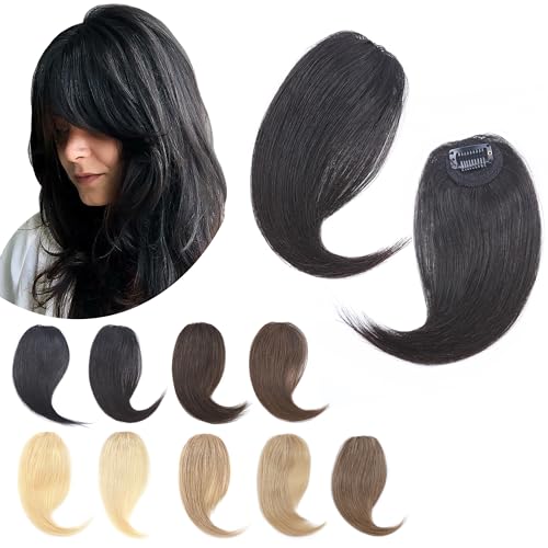 SEGO Side Bangs Clip in Bangs 100% Real Human Hair