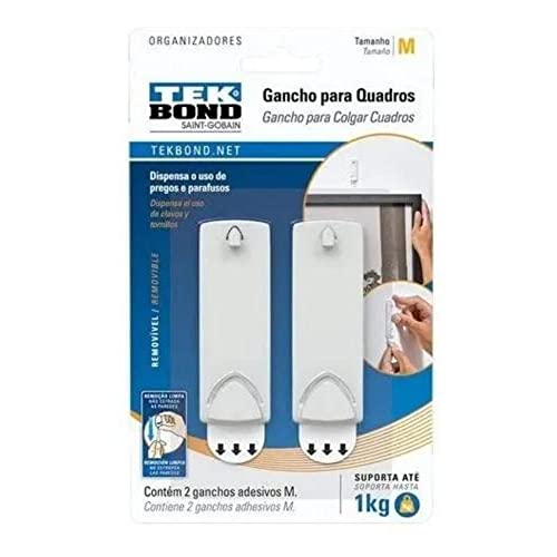 Gancho de Plástico Para Fixação de Quadro M, TekBond