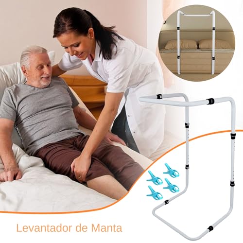 Elevador de mantas ajustable y soporte de sabanas resistente de acero 8