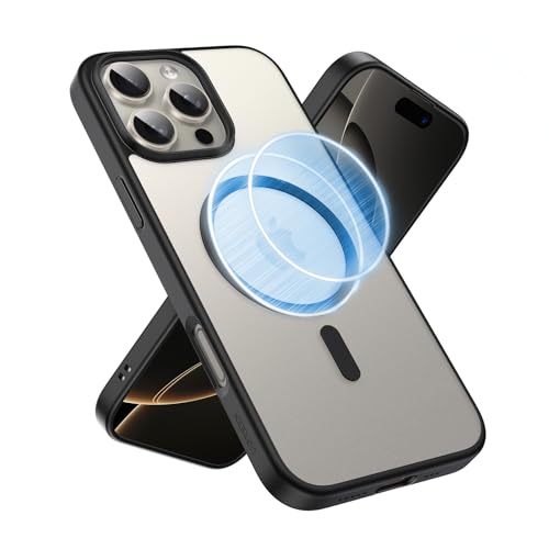 Image of UGREEN MagU Series Magnetic Case Compatible with iPhone 16 Pro Max, MagSafe Phone Cover, Revolutionary iCrystal Tech, MIL-Grade Protection, Anti-Scratch, Camera Protective, Ultra Slim Fit, Black