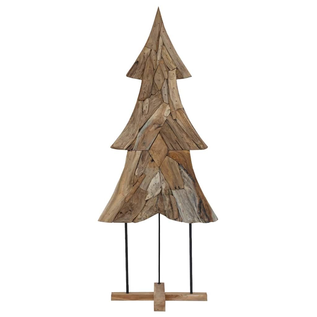 Sapin de Noël marron 181,5 cm en bois de teck massif