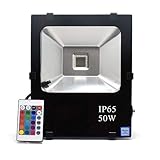 Medidas: 240 x 285 x 60 mm Foco Proyector led RGB, iluminacion 50W (1800 lm)