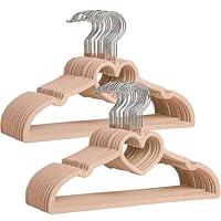 Panzy Home 30 Pack Kids Velvet Clothes Hangers, Non-Slip Clothes Hangers for Infant and Toddler, Ultra-Slim Space Saving for Nursery Closet Organisation