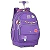 Genérico, Mochila Rebecca Bonbon Rodinha Escolar RB Carrinho Costa Cor:Roxo