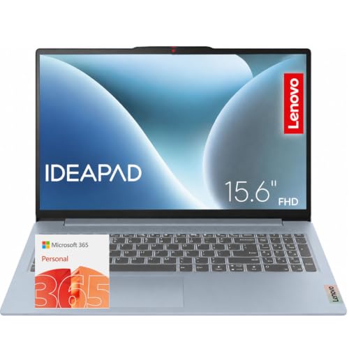Image of Lenovo IdeaPad Slim 3i 15.6 inch FHD Laptop with 1-Year Microsoft 365 Included, Intel N150 Processor, 8GB DDR5 RAM, 128GB SSD, Wi-Fi 6, Windows 11, Everyday Student Laptop, Frost Blue