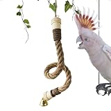 Perchoir en Corde pour Oiseaux - Centre d'escalade pour Calopsittes,Balançoire Ludique avec Corde pour Perroquets, Perruches Et Oiseaux Exotiques