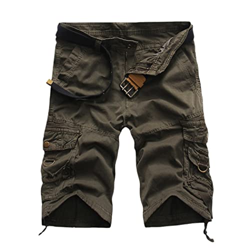 Salopette d'été homme pour les activités de plein air short cargo gris 58